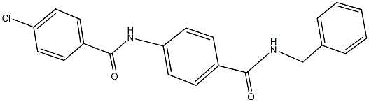 N-{4-[(benzylamino)carbonyl]phenyl}-4-chlorobenzamide 化学構造式