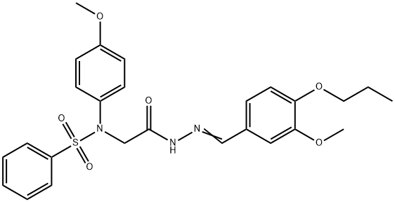 382163-66-8 N-(4-methoxyphenyl)-N-{2-[2-(3-methoxy-4-propoxybenzylidene)hydrazino]-2-oxoethyl}benzenesulfonamide