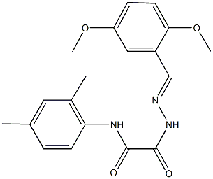 2-[2-(2,5-dimethoxybenzylidene)hydrazino]-N-(2,4-dimethylphenyl)-2-oxoacetamide Struktur