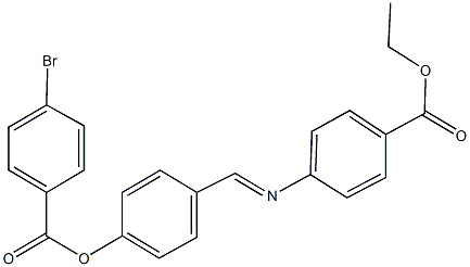 4-({[4-(ethoxycarbonyl)phenyl]imino}methyl)phenyl 4-bromobenzoate Structure