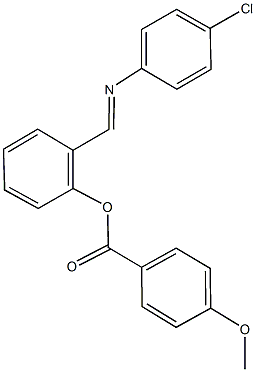 2-{[(4-chlorophenyl)imino]methyl}phenyl 4-methoxybenzoate Structure