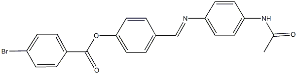 4-({[4-(acetylamino)phenyl]imino}methyl)phenyl 4-bromobenzoate Struktur