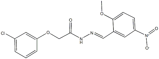 2-(3-chlorophenoxy)-N'-{5-nitro-2-methoxybenzylidene}acetohydrazide,382165-24-4,结构式