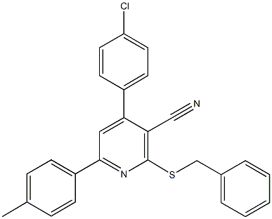 382165-68-6 2-(benzylsulfanyl)-4-(4-chlorophenyl)-6-(4-methylphenyl)nicotinonitrile