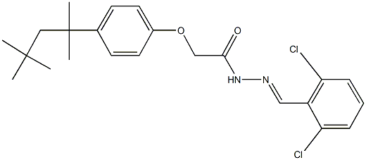 N'-(2,6-dichlorobenzylidene)-2-[4-(1,1,3,3-tetramethylbutyl)phenoxy]acetohydrazide,382166-27-0,结构式