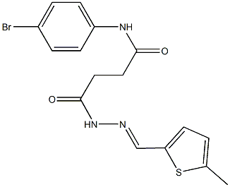 N-(4-bromophenyl)-4-{2-[(5-methyl-2-thienyl)methylene]hydrazino}-4-oxobutanamide Struktur