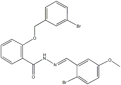 2-[(3-bromobenzyl)oxy]-N'-(2-bromo-5-methoxybenzylidene)benzohydrazide,382166-64-5,结构式