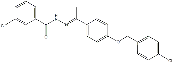 3-chloro-N'-(1-{4-[(4-chlorobenzyl)oxy]phenyl}ethylidene)benzohydrazide|