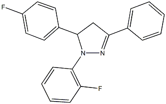 1-(2-fluorophenyl)-5-(4-fluorophenyl)-3-phenyl-4,5-dihydro-1H-pyrazole,382167-08-0,结构式