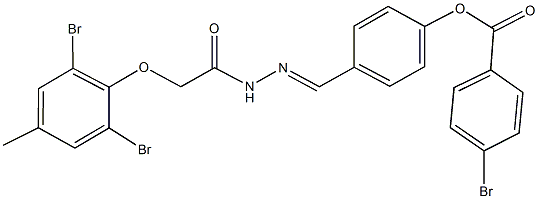 4-{2-[(2,6-dibromo-4-methylphenoxy)acetyl]carbohydrazonoyl}phenyl 4-bromobenzoate|