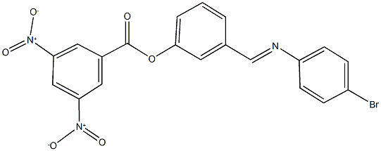 3-{[(4-bromophenyl)imino]methyl}phenyl 3,5-bisnitrobenzoate,382170-56-1,结构式