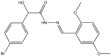 2-(4-bromophenyl)-N'-(2,5-dimethoxybenzylidene)-2-hydroxyacetohydrazide,382174-51-8,结构式