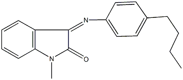 3-[(4-butylphenyl)imino]-1-methyl-1,3-dihydro-2H-indol-2-one,382175-38-4,结构式