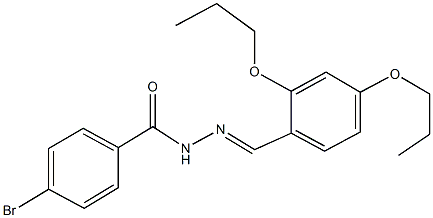 4-bromo-N'-(2,4-dipropoxybenzylidene)benzohydrazide,382597-39-9,结构式