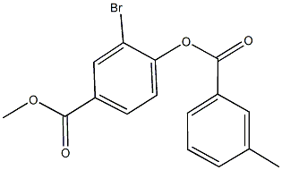 methyl 3-bromo-4-[(3-methylbenzoyl)oxy]benzoate Structure