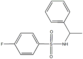 4-fluoro-N-(1-phenylethyl)benzenesulfonamide 结构式