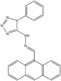 9-anthracenecarbaldehyde (1-phenyl-1H-tetraazol-5-yl)hydrazone,383164-72-5,结构式