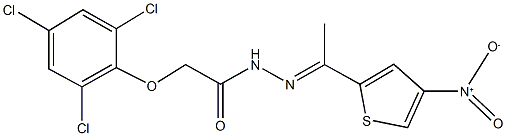 N'-(1-{4-nitro-2-thienyl}ethylidene)-2-(2,4,6-trichlorophenoxy)acetohydrazide Structure
