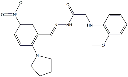 N'-[5-nitro-2-(1-pyrrolidinyl)benzylidene]-2-(2-methoxyanilino)acetohydrazide|