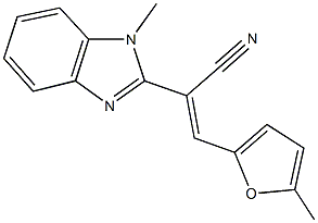 2-(1-methyl-1H-benzimidazol-2-yl)-3-(5-methyl-2-furyl)acrylonitrile Structure