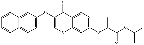 isopropyl 2-{[3-(2-naphthyloxy)-4-oxo-4H-chromen-7-yl]oxy}propanoate Structure