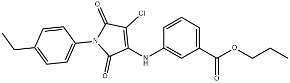 propyl 3-{[4-chloro-1-(4-ethylphenyl)-2,5-dioxo-2,5-dihydro-1H-pyrrol-3-yl]amino}benzoate|