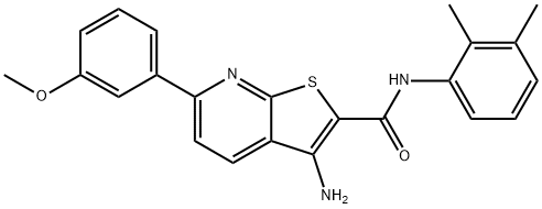 3-amino-N-(2,3-dimethylphenyl)-6-(3-methoxyphenyl)thieno[2,3-b]pyridine-2-carboxamide,384373-45-9,结构式