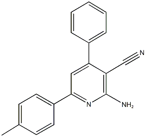 2-amino-6-(4-methylphenyl)-4-phenylnicotinonitrile 结构式