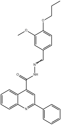 N'-(3-methoxy-4-propoxybenzylidene)-2-phenyl-4-quinolinecarbohydrazide Structure