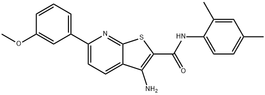 3-amino-N-(2,4-dimethylphenyl)-6-(3-methoxyphenyl)thieno[2,3-b]pyridine-2-carboxamide Structure