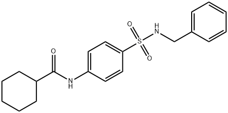 N-{4-[(benzylamino)sulfonyl]phenyl}cyclohexanecarboxamide Structure