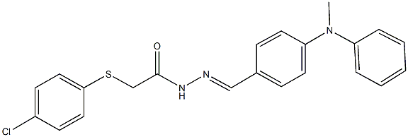 2-[(4-chlorophenyl)sulfanyl]-N'-[4-(methylanilino)benzylidene]acetohydrazide|