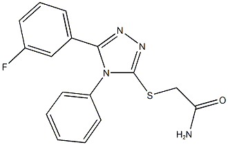 2-{[5-(3-fluorophenyl)-4-phenyl-4H-1,2,4-triazol-3-yl]sulfanyl}acetamide,384816-33-5,结构式