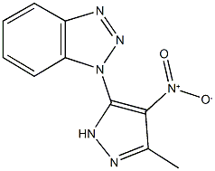 1-{4-nitro-3-methyl-1H-pyrazol-5-yl}-1H-1,2,3-benzotriazole Structure