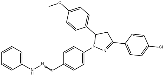 4-[3-(4-chlorophenyl)-5-(4-methoxyphenyl)-4,5-dihydro-1H-pyrazol-1-yl]benzaldehyde phenylhydrazone|