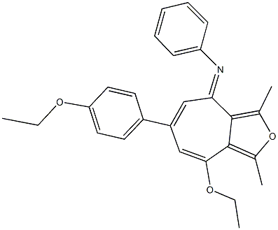 384845-09-4 N-[8-ethoxy-6-(4-ethoxyphenyl)-1,3-dimethyl-4H-cyclohepta[c]furan-4-ylidene]-N-phenylamine