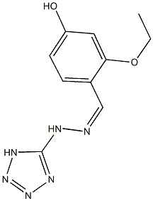 2-ethoxy-4-hydroxybenzaldehyde 1H-tetraazol-5-ylhydrazone Structure