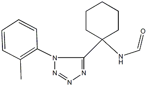 1-[1-(2-methylphenyl)-1H-tetraazol-5-yl]cyclohexylformamide Struktur