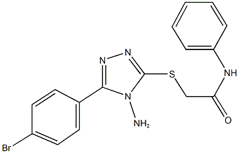 2-{[4-amino-5-(4-bromophenyl)-4H-1,2,4-triazol-3-yl]sulfanyl}-N-phenylacetamide Structure