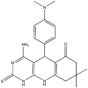 384849-17-6 4-amino-5-[4-(dimethylamino)phenyl]-8,8-dimethyl-2-thioxo-2,5,7,8,9,10-hexahydropyrimido[4,5-b]quinolin-6(1H)-one