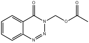 (4-oxo-1,2,3-benzotriazin-3(4H)-yl)methyl acetate Structure