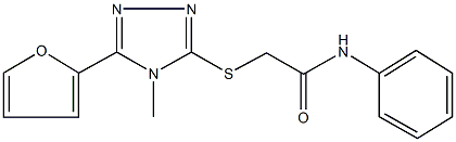 2-{[5-(2-furyl)-4-methyl-4H-1,2,4-triazol-3-yl]sulfanyl}-N-phenylacetamide|
