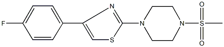 1-[4-(4-fluorophenyl)-1,3-thiazol-2-yl]-4-(methylsulfonyl)piperazine 化学構造式