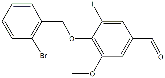 4-[(2-bromobenzyl)oxy]-3-iodo-5-methoxybenzaldehyde Structure