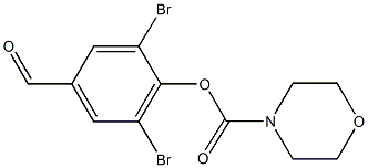 2,6-dibromo-4-formylphenyl morpholine-4-carboxylate Structure