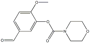 5-formyl-2-methoxyphenyl morpholine-4-carboxylate 化学構造式