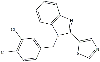 1-(3,4-dichlorobenzyl)-2-(1,3-thiazol-5-yl)-1H-benzimidazole Struktur