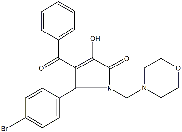 4-benzoyl-5-(4-bromophenyl)-3-hydroxy-1-(4-morpholinylmethyl)-1,5-dihydro-2H-pyrrol-2-one 结构式