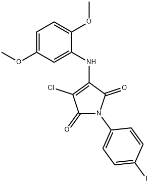 3-chloro-4-(2,5-dimethoxyanilino)-1-(4-iodophenyl)-1H-pyrrole-2,5-dione Structure