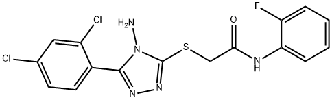 2-{[4-amino-5-(2,4-dichlorophenyl)-4H-1,2,4-triazol-3-yl]sulfanyl}-N-(2-fluorophenyl)acetamide Structure